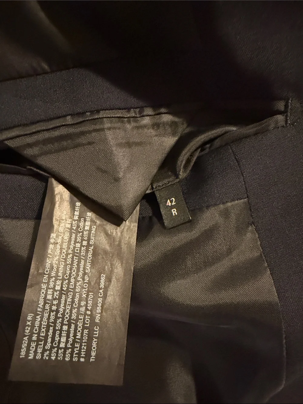 Theory Men's Dark Navy Two-Button Suit
